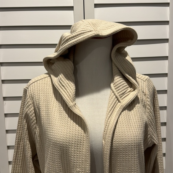 Belle by Kim Gravel NWOT Oversized Waffle Open Hoodie Cardigan, soft and comfy. - Picture 2 of 8